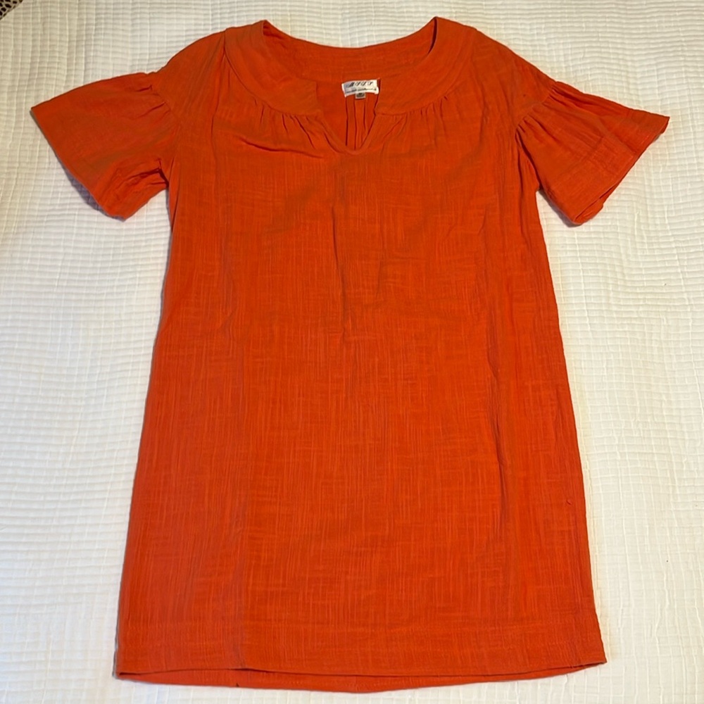 Orange Linen Dress